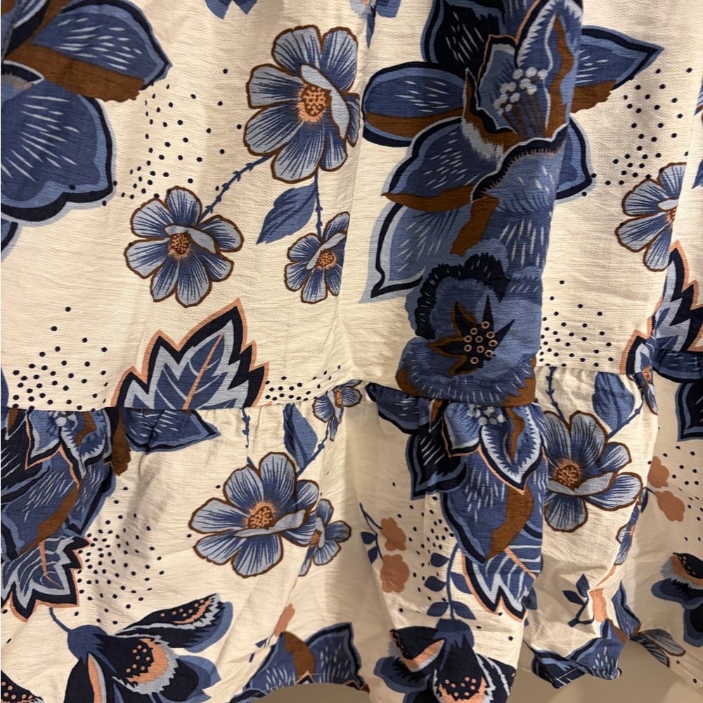 NEW ! Cupshe Blue and White Floral Midi Dress - Picture 4 of 15